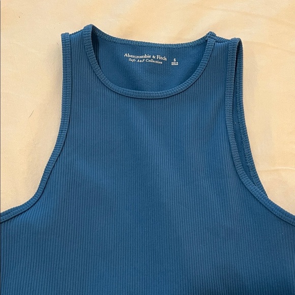 Abercrombie & Fitch Blue Ribbed Bodysuit Size Small - Picture 2 of 3